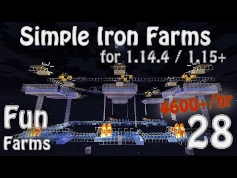 Simple, Cheap, Efficient - IRON Farms for 1.14.4 [Fun Farms 28]