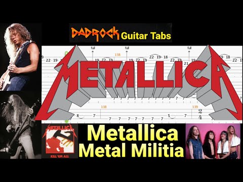 Metal Militia - Metallica - Guitar + Bass TABS Lesson