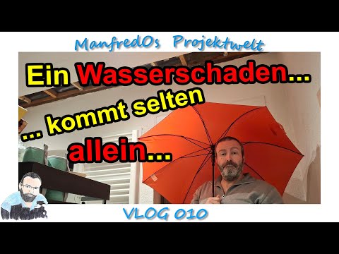 Wasserschaden von außen und von innen... provisorische Reparatur kurz vor den Feiertagen...