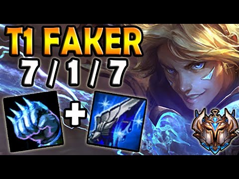 T1 Faker EZREAL vs DRAVEN ADC - Lol Ranked Korea ✔️