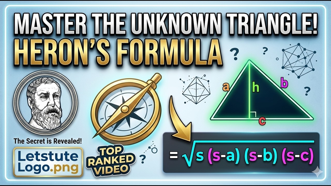Heron's Formula | Area of Triangle | Geometry | Math | LetsTute