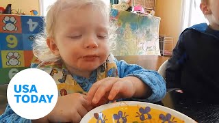 'He's eating but he's asleep!' Toddler caught on camera sleep eating | USA TODAY