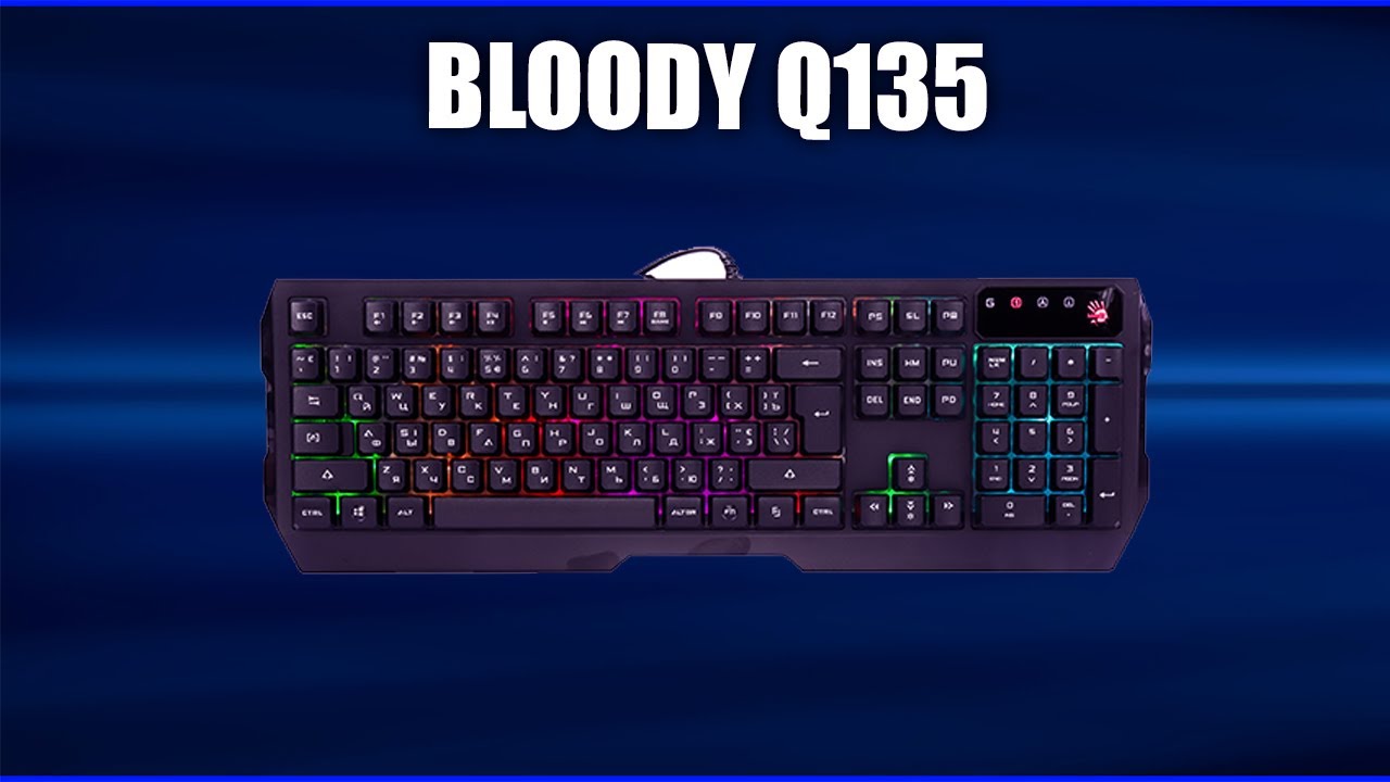 Клавиатура A4Tech Bloody Q135 Neon, черный