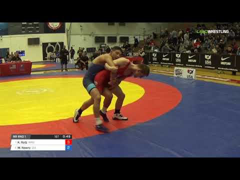 Greco-Roman 55 RR Rnd 1 - Kyndall Rutz (NMU ) vs. Max Nowry (U.S.)