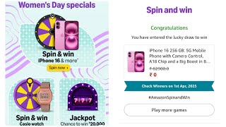 Download lagu Amazon Spin & Win iPhone 16 | Women’s Day Specials FunZone | Spin & Win iPhone 16 | Amazon FunZone mp3