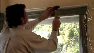 Installation de vinyle transparent pour coupe-froid