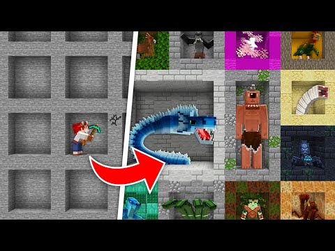 EU DERROTEI TODOS OS MONSTROS RAROS DO MINECRAFT - Ice and Fire