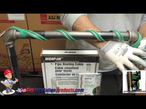 Protect a Pipe from Freezing with Pipe Heating Cable and Fiberglass Pipe Insulation