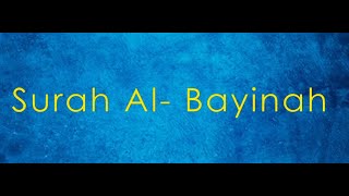Download lagu 98. Surah Al-Bayyinah - English translation and transliteration (Hafiz Muhammed Sezgin) mp3 Download lagu 98. Surah Al-Bayyinah - English translation and transliteration (Hafiz Muhammed Sezgin) mp3