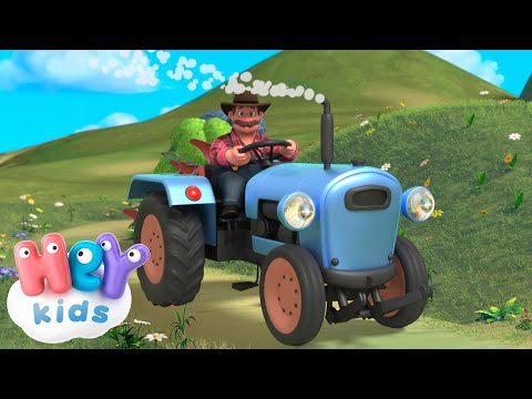 Es fährt ein Traktor auf der Farm | Lied vom blauen Traktor für Kinder | HeyKids Kinderlieder TV