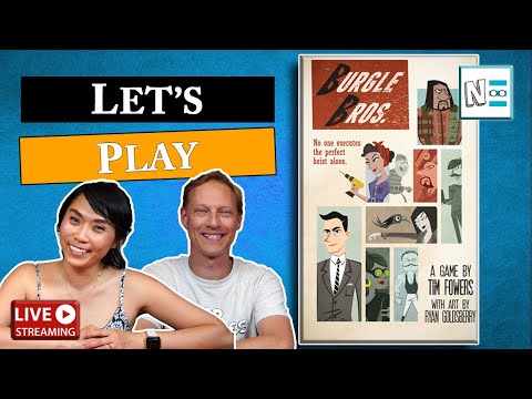 Let's Play BURGLE BROS - Rules Teach & Full Playthrough (Live)