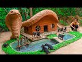 Build King Cobra Home For Adorable Puppies And Fish Pond