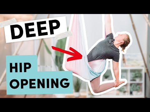 Aerial Yoga Flow for DEEP Hip Opening (Beginner Class)