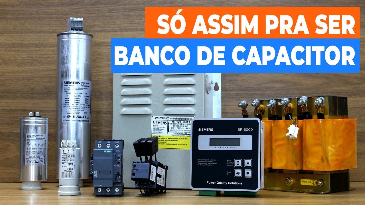 Os 5 Componentes do BANCO DE CAPACITORES para correção de fator de potência