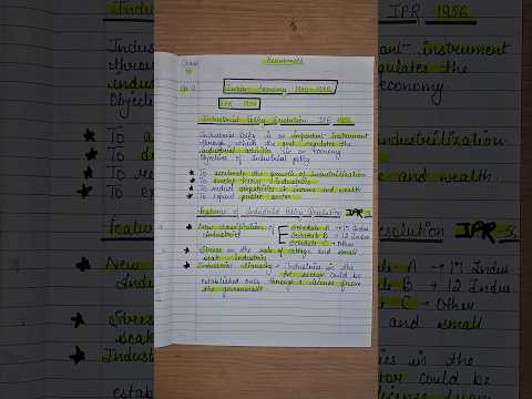 Thumbnail for Class11 Economics ch-2 Indian Economy, IPR-1956 #shorts #ytshorts #class11eco #economics #b.com #bba