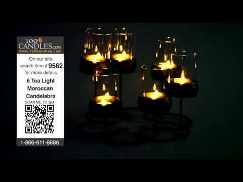 Moroccan Candelabra with Amber LED tea lights
