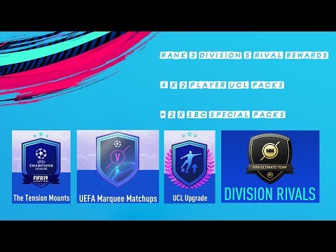 88 RATED UCL WALKOUT - 8 SPECIAL UCL PACKS + DIV RIVAL REWARDS - #FIFA 19 ULTIMATE TEAM