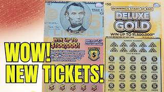 NEW TICKETS‼️WOW! 🔥 Lincoln and Deluxe Gold Scratch-Off Lottery  Tickets! 💰