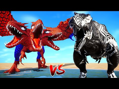 Ironman King Shark vs Spider Man I-Rex, Venom, Batman Dinosaurs Fight 🌍 Jurassic World Evolution