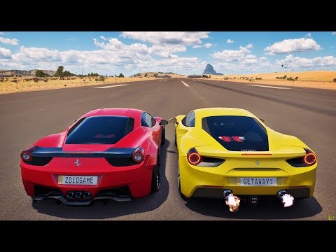 Forza Horizon 3 Online - Racha De Ferrari 458 Italia VS Ferrari 488 GTB