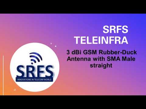 3 dBi GSM Rubber-Duck Antenna with SMA Male straight