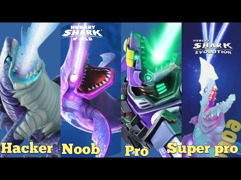 SUPER PRO , PRO , NOOB & HACKER !! - Hungry Shark World 10th