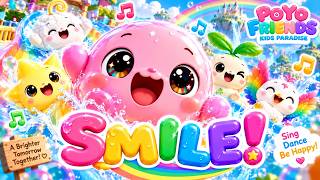 Download lagu SMILE 😊 　Happy Kids Song | Sing & Smile with Poyo! | POYO FRIENDS mp3