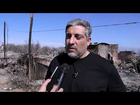 El Gobernador coordinó la asistencia a damnificadas por el fuego en barrio Ampliación 20 de Junio