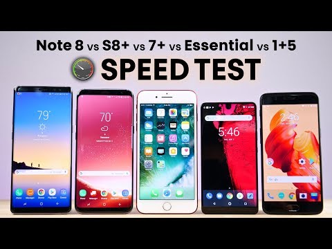 Galaxy Note 8 vs S8 Plus vs 7+ vs Essential vs 1+5 SPEED Test!