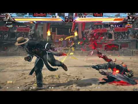 Tekken 8 - Airdirt (#1 LEROY) Vs Vin1 (#1 DEVIL JIN) - Player Matches