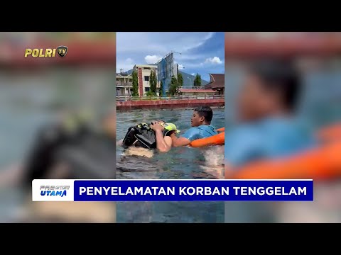 DITPOLAIRUD POLDA MALUT SELAMATKAN WARGA TENGGELAM DI PANTAI FALAJAWA