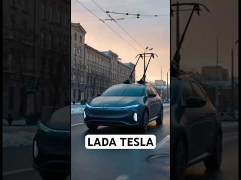 Новая LADA TESLA, как тебе такое Илон Маск? #автопром #иивидео #ииприколы #иимемы #мемы