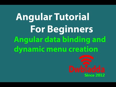 Angular Data Binding And Dynamic Menu Creation Angular Tutorial