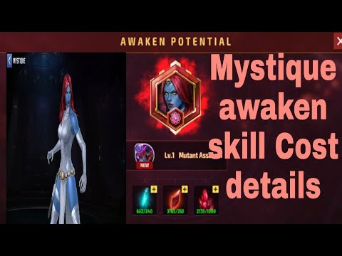 Mystique awaken skill cost details - Marvel future fight