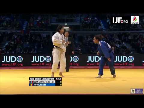 Judo 2016 Grand Prix Dusseldorf: Munkhbaatar (MGL) - Chitu (ROU) [-52kg] bronze