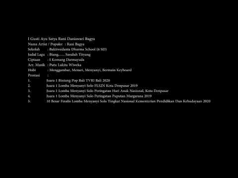 Biang Sesuluh Titiang - Gek Rani Bagya - Bali Kumara Gen 8 (Karaoke)