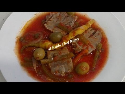 LENGUA A LA VERACRUZANA, Receta # 218, Como hacer lengua Video