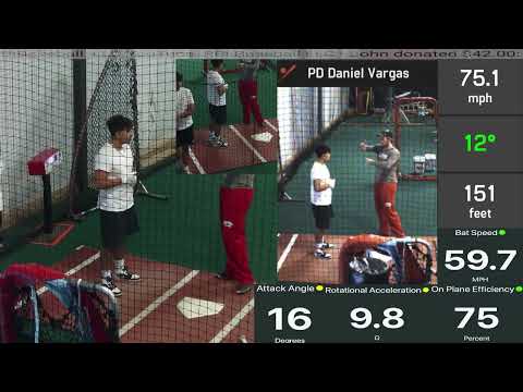 Daniel V '24 Hitting Lesson using HitTrax & Blast Motion 100822