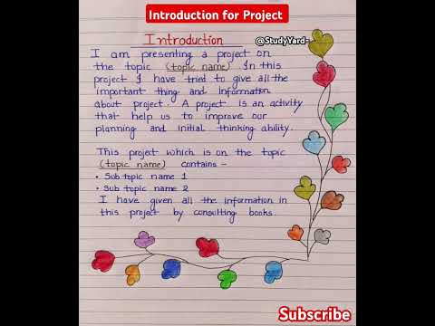 Introduction for project file l how to write introduction for project l introduction