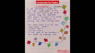 Introduction for project file l how to write introduction for project l introduction