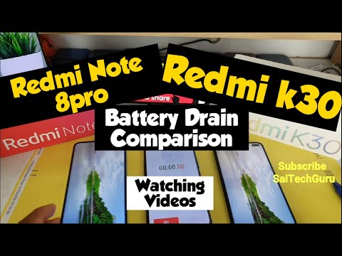 Poco X2 (redmi k30 china)  vs redmi note 8pro battery drain watching videos