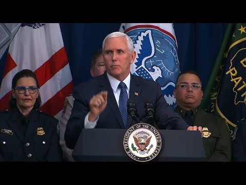 Vice President Mike Pence toured a Customs and Border Protection training facility in West Virginia Wednesday. He thanked border agents for protecting the country and called on Congress to approve President Trump's border emergency declaration. (March 13)