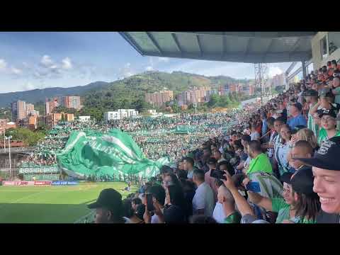 "Así recibió la HINCHADA a NACIONAL en el partido contra ENVIGADO" Barra: Los del Sur &bull; Club: Atlético Nacional