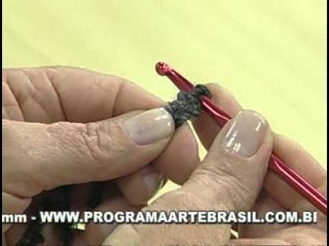 ARTE BRASIL - CLAUDIA MARIA - CACHECOL DE CORRENTINHAS EM CROCHÊ (06/09/2010 - Parte 1 de 2)