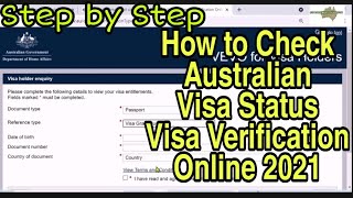 VEVO - Australia Visa Verification - | How to Check Australian Visa Status online  #VEVOCheck