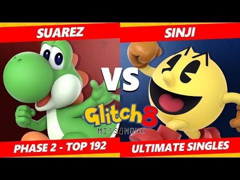 Glitch 8 SSBU - Suarez (Yoshi) Vs. Sinji (Pac-Man) Smash Ultimate Tournament Top 192