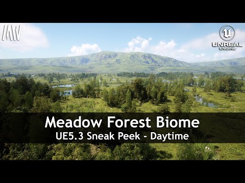 MAWI Meadow Forest | Unreal Engine 5.3 | Sneak Peek Daytime #unrealengine #UE5 #gamedev