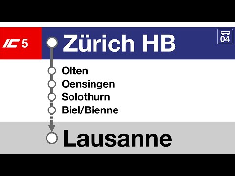 SBB CFF Ansagen/annonces » IC5 Zürich HB — Lausanne (2023) | SLBahnen
