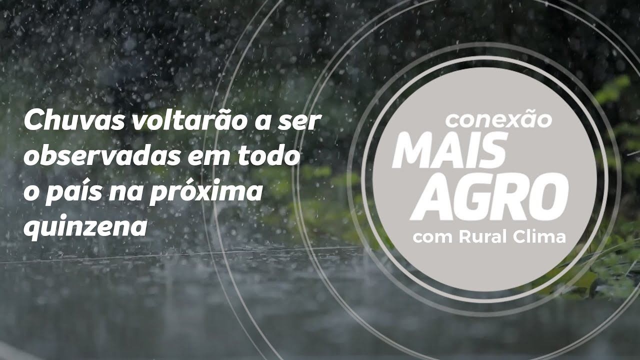 Chuvas voltarão a ser observadas em todo o país na próxima quinzena | Conexão Mais Agro