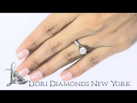 ER-1063 - 1.82 Carat E-SI2 Certified Natural Round Diamond Engagement Ring 18k White Gold